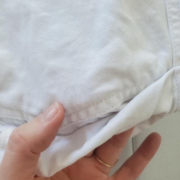 Free People We The Free Shortalls High Roller Womens Medium White Overall Shorts - Picture 10 of 11